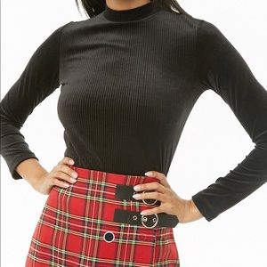 Velvet long-sleeved Top